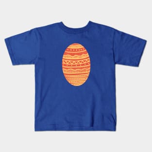 The red and yellow decorated easter egg, version 2 Kids T-Shirt